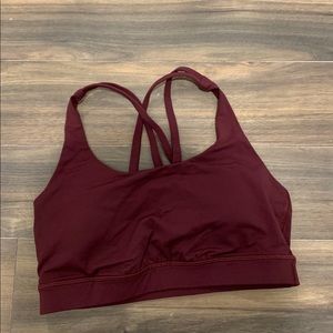 Lululemon Energy Bra Maroon